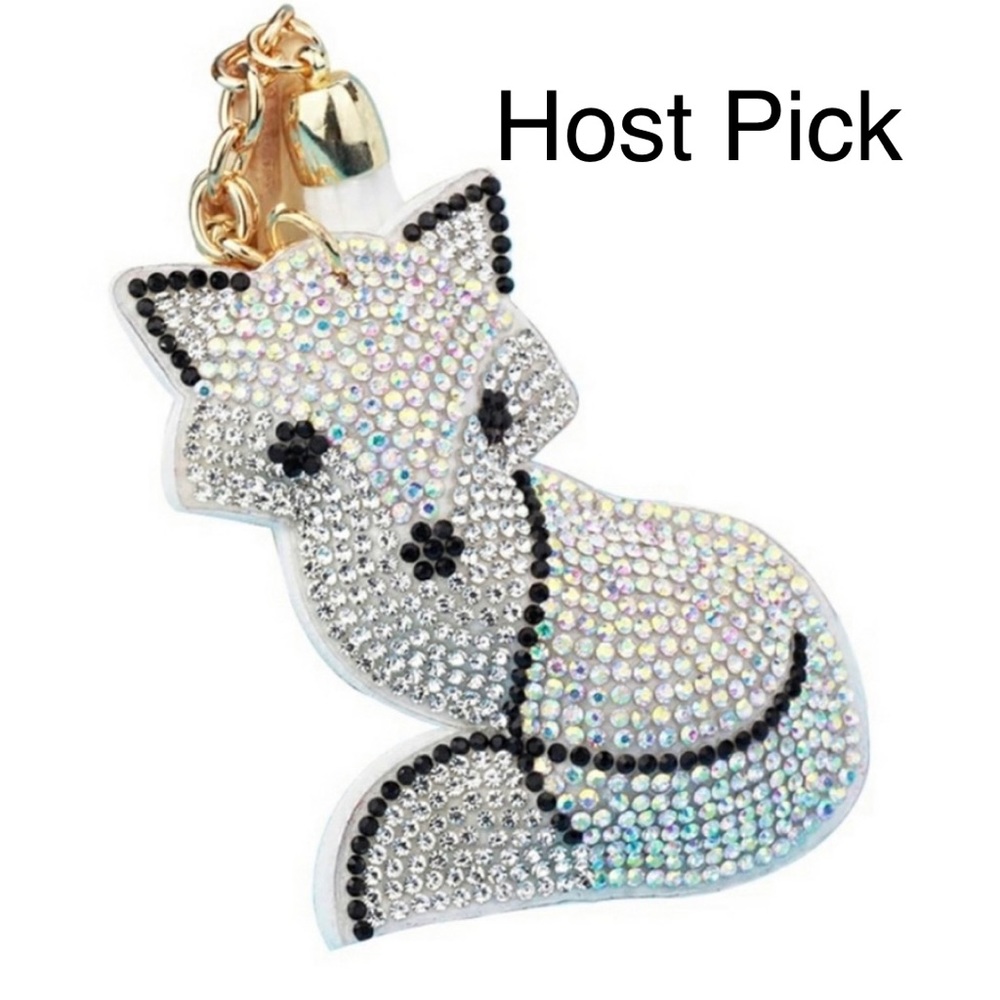 Silver Bling Fox Key Chain/Purse Charm